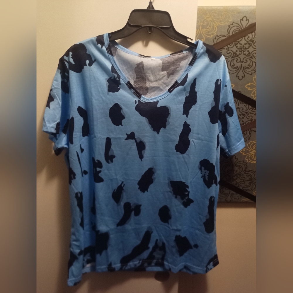 Unbranded blue camo T-shirt 3x